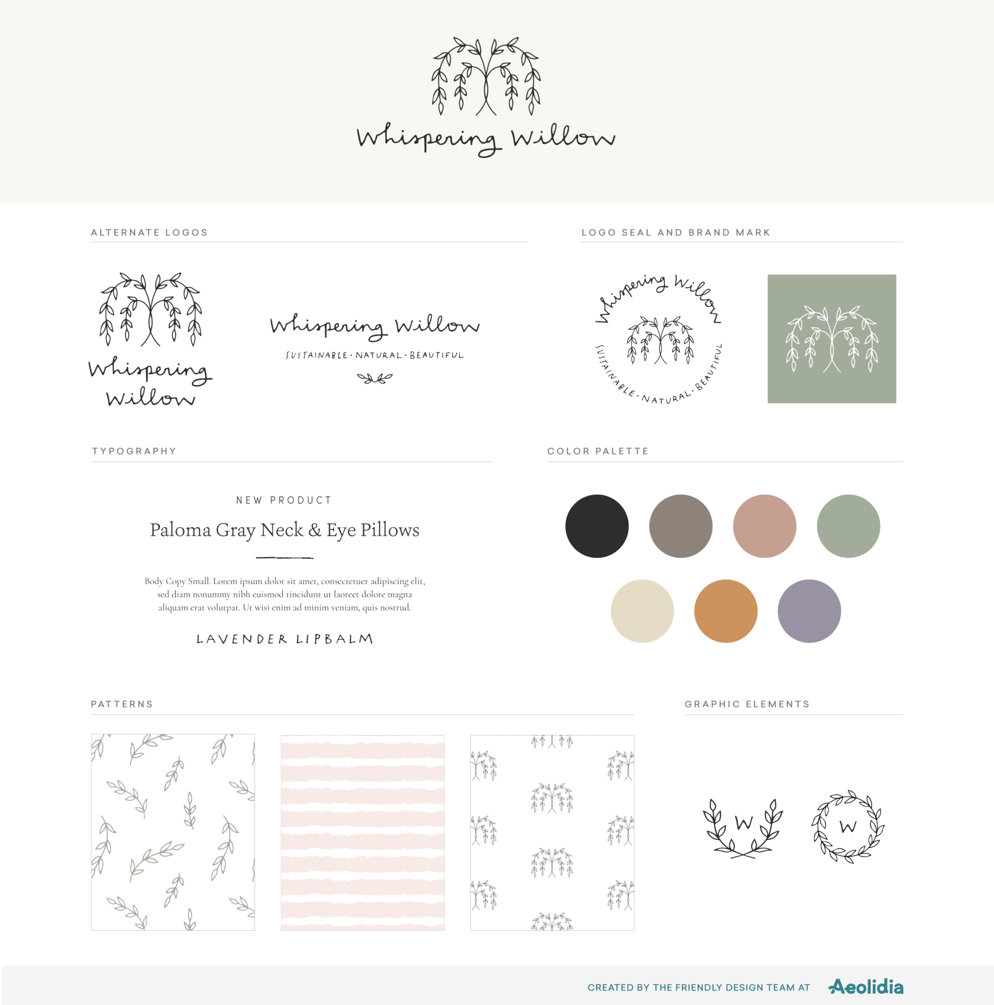 Whispering Willow brand identity