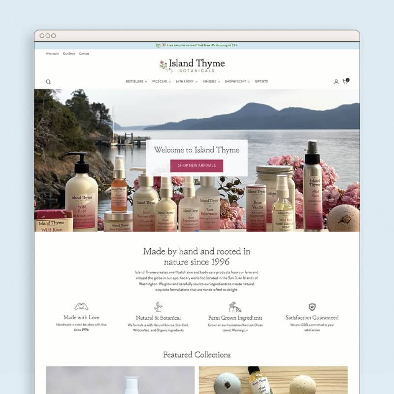 Island Thyme's website redesign