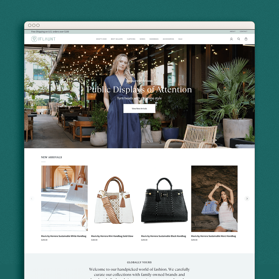The Flaunt website screenshot