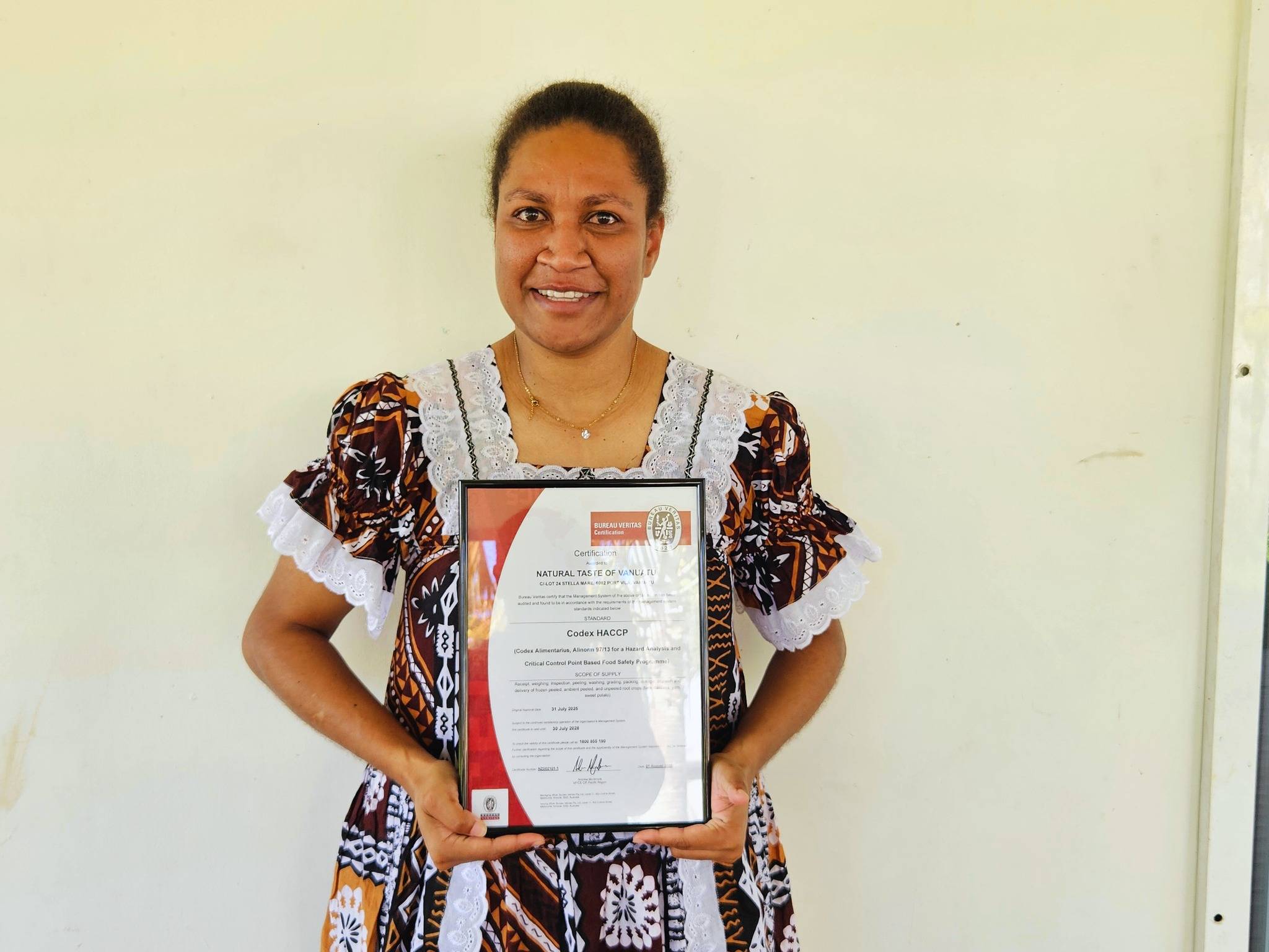Julie Juliano Becomes Vanuatu’s First Female HACCP-Certified Root Crop Exporter