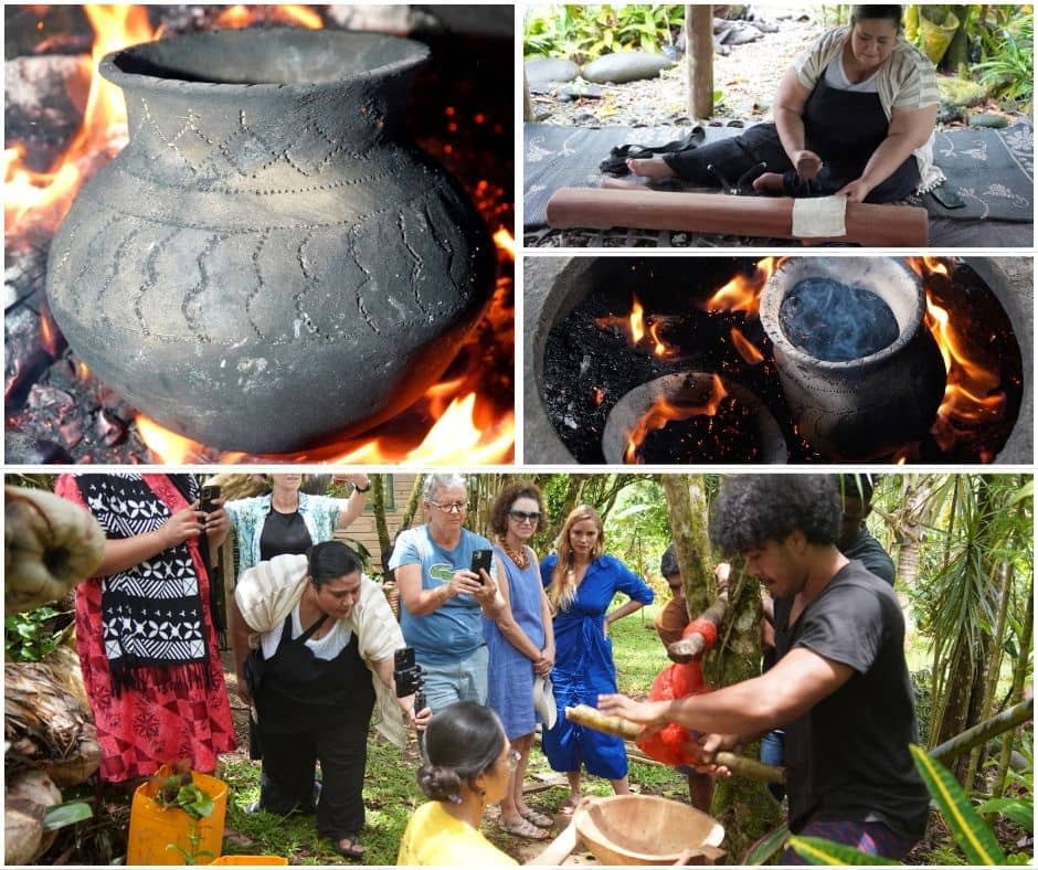 UNESCO partners with Tiapapata Art Centre to teach siapo-making techniques and reconstruct 3,000-year-old Lapita pottery traditions that have been lost from Samoan cultural practice.