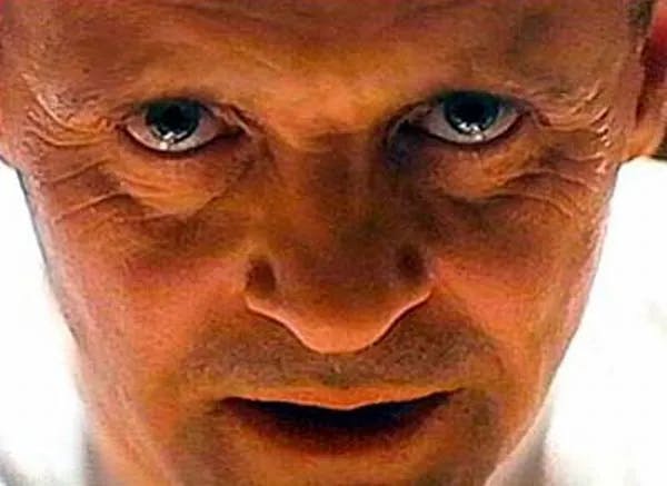 Anthony Hopkins in Silence of the Lambs