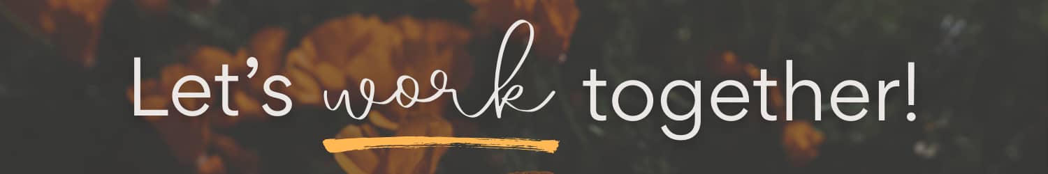 Header that reads, "Let's work together!"