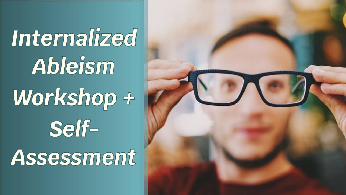 A person holding eyeglasses in front of their face, with the glasses in focus and the person is blurry. 