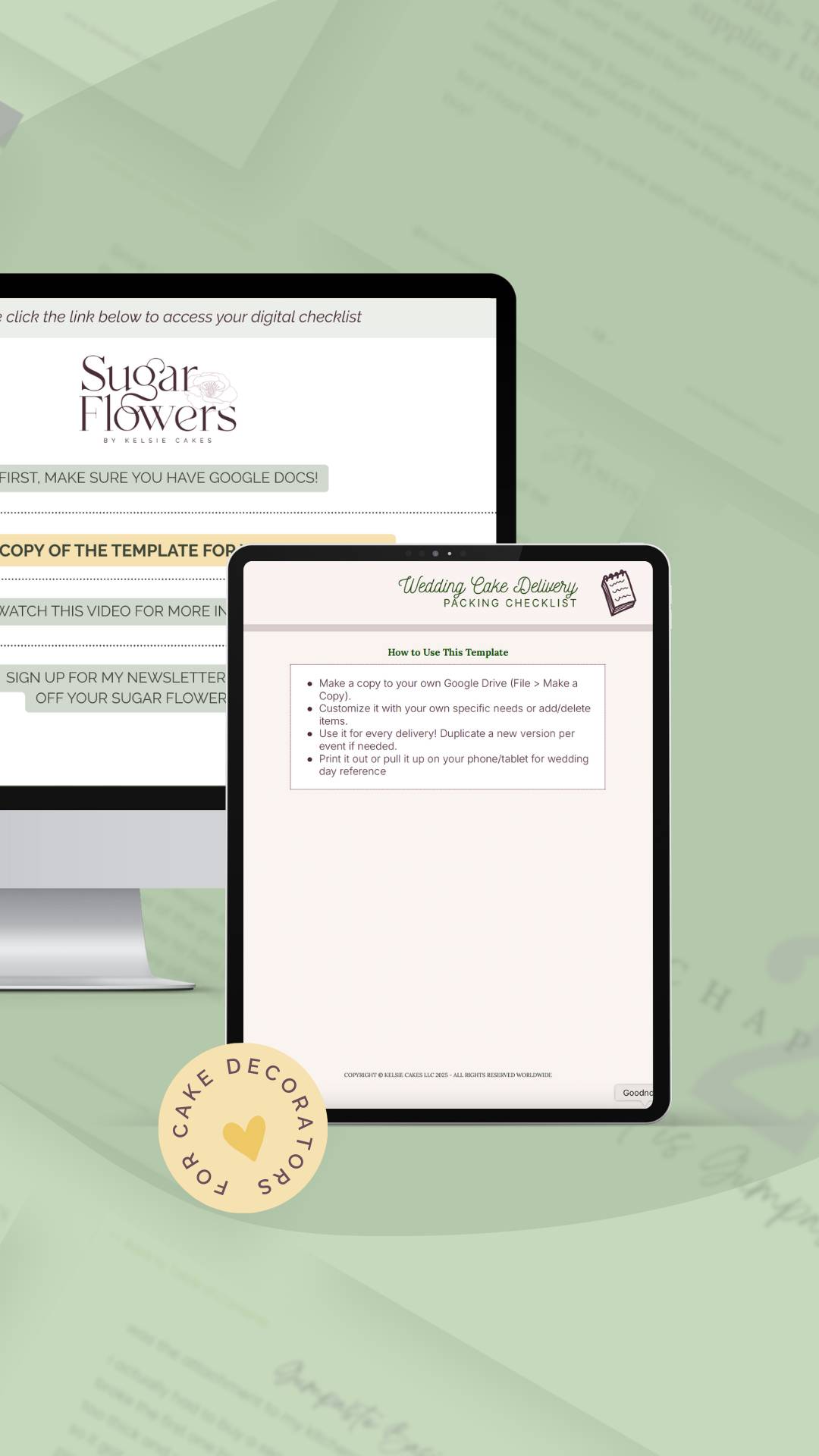 Wedding Cake Delivery Checklist