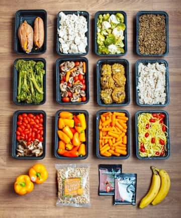 Variety of meal inside glass containers