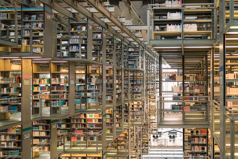 A large library filled with lots of books