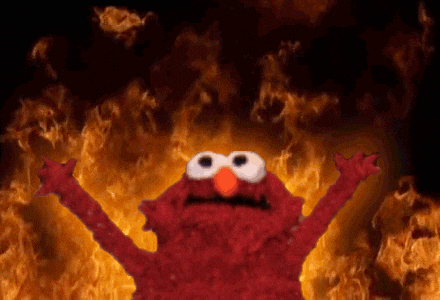 elmo in fire GIF