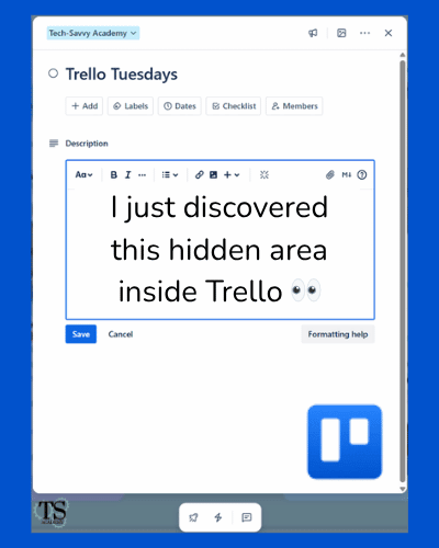 I just discovered this hidden area inside Trello ?
