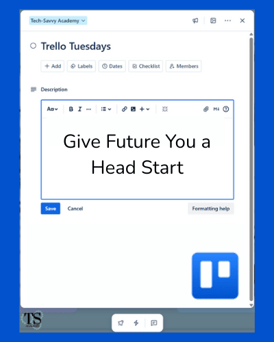 Give Future You a Head Start