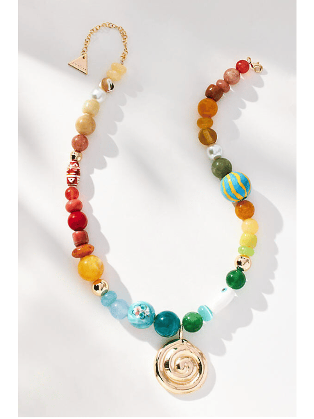 By Anthropologie Beaded Icon Charm Necklace