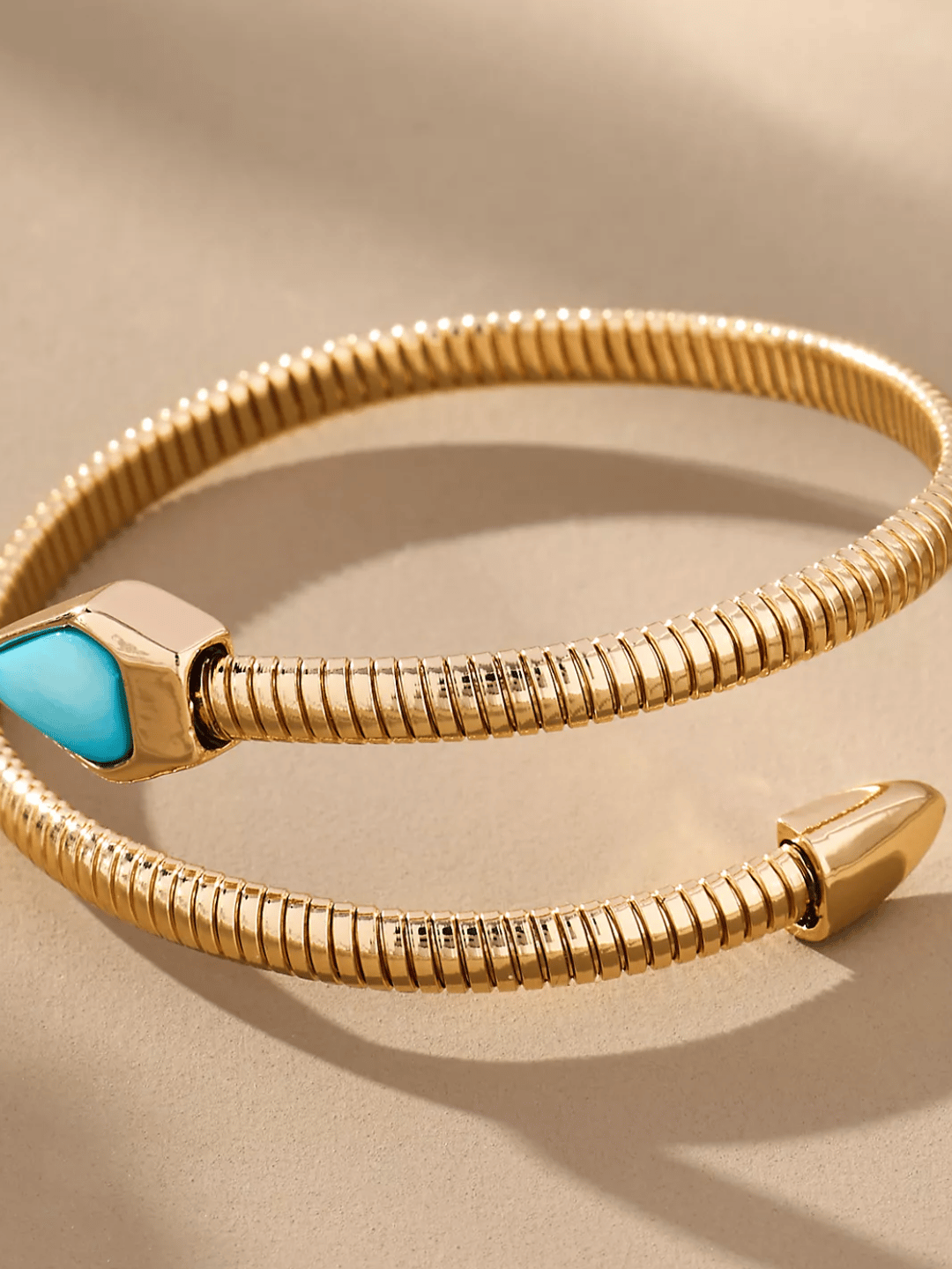 By Anthropologie Stone Serpent Wrap Bracelet