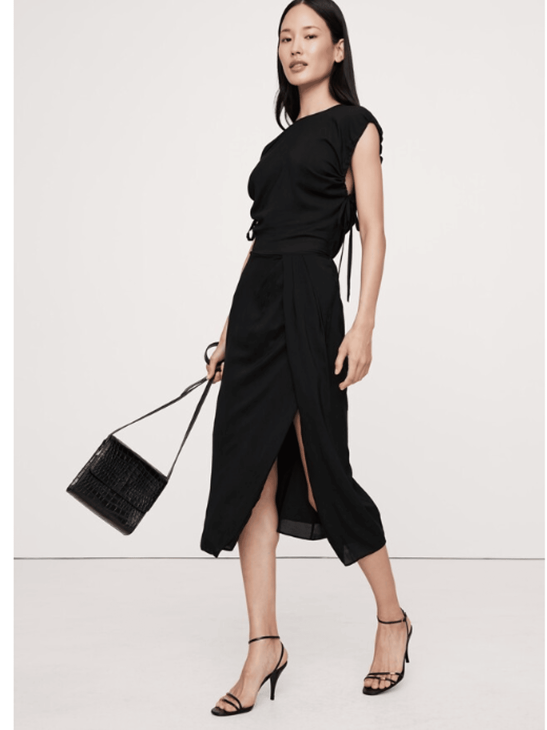 Stretch-Crepe Open-Back Midi Dress • Banana Republic 