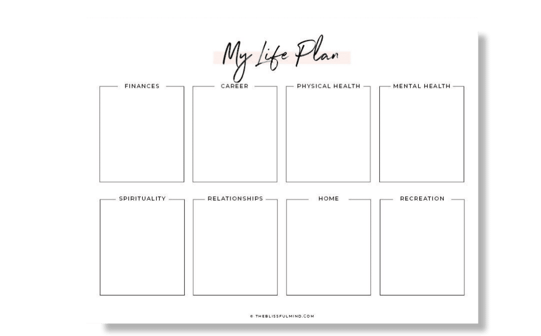 Free Life Planning Worksheet