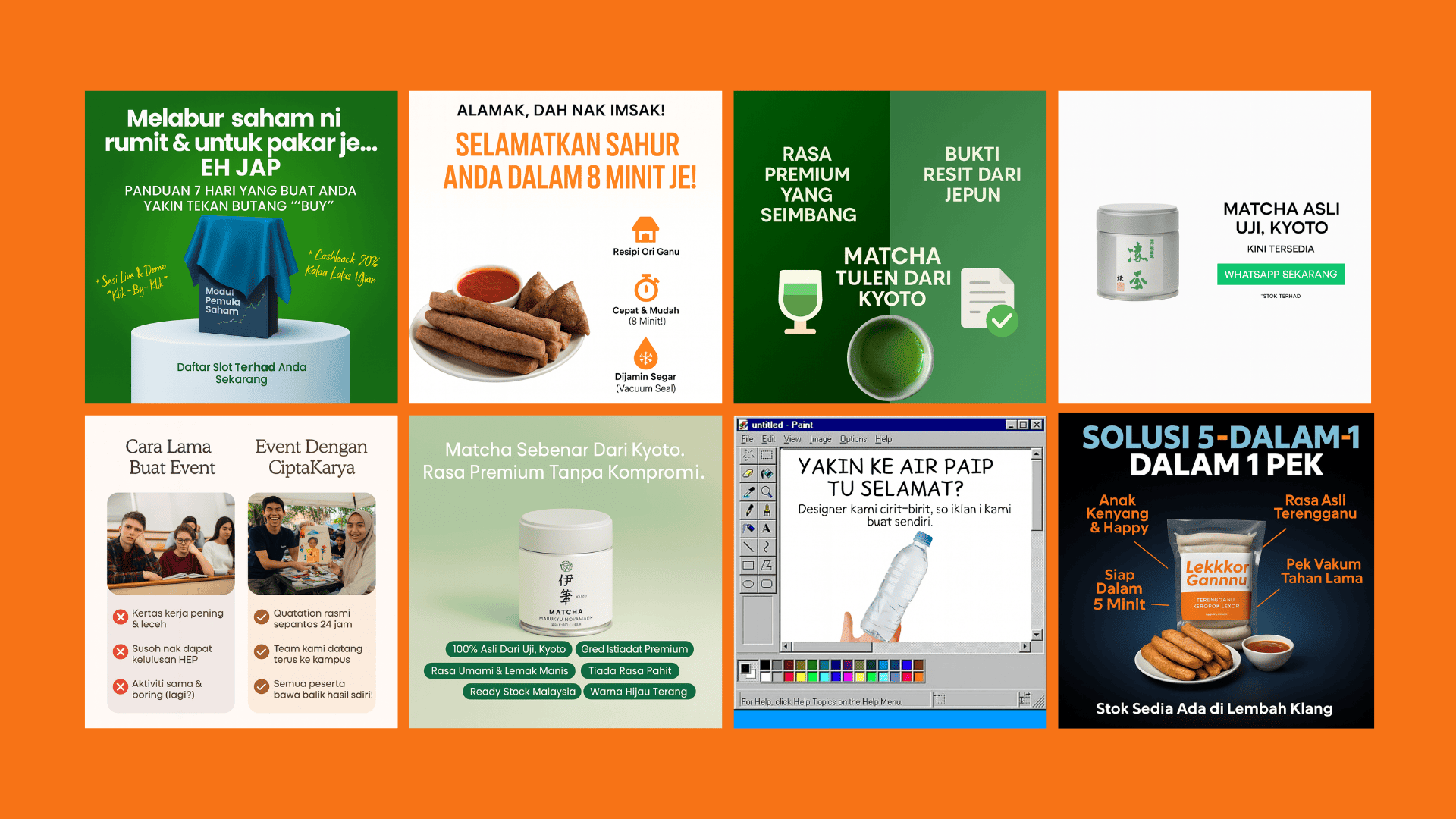 Dari 5 soalan kepada iklan siap (poster + copy + 10 hook)