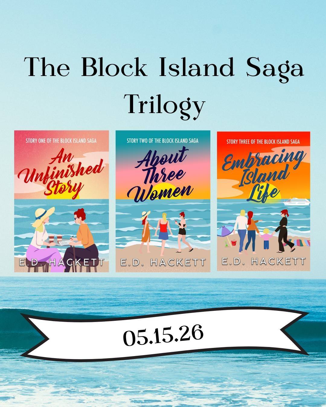 A picture of the Block Island Saga books