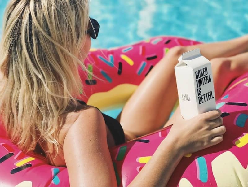 woman in pool