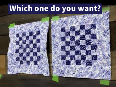 Wavy versus straight quilt borders