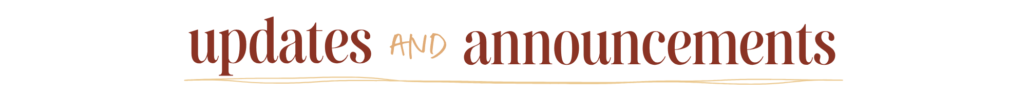 updates & announcements