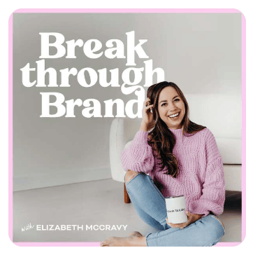 Breakthrough Brand Podcast thumbnail art, with Elizabeth McCravy