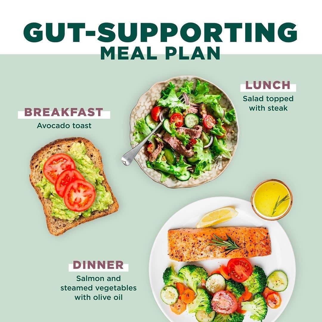 Oh my goodness this is what I keep saying y'all!

Posted @withregram • @ancientnutrition Wondering what you can eat to support your gut? ⁠
⁠
Here are some ideas to help you get started. Remember, the serving size of each meal will differ based on your personal needs. ✨⁠
⁠
Try including beneficial fats, like avocados and eggs, into your breakfast. They are easy on the gut and promote nutrient absorption. ⁠
⁠
⁠Our favorite combination? Sprouted grain toast with mashed avocado, sliced tomato and a poached egg.⁠
⁠
Omega-3 fats, like grass-fed beef or wild-caught salmon, support gut healing. We like to have them for lunch with steamed veggies or on top of a leafy green salad. ⁠
⁠
Fermented foods, especially vegetables, contain organic acids that help balance the intestinal pH. Try topping your salads or toast with sauerkraut for a burst of flavor. ⁠
⁠
And, bone broth contains collagen and amino acids that help support your gut lining. ⁠We love using bone broth as the base for soups! ⁠
⁠
Want to learn more about gut-supporting foods? Head to the like in my bio!
⁠