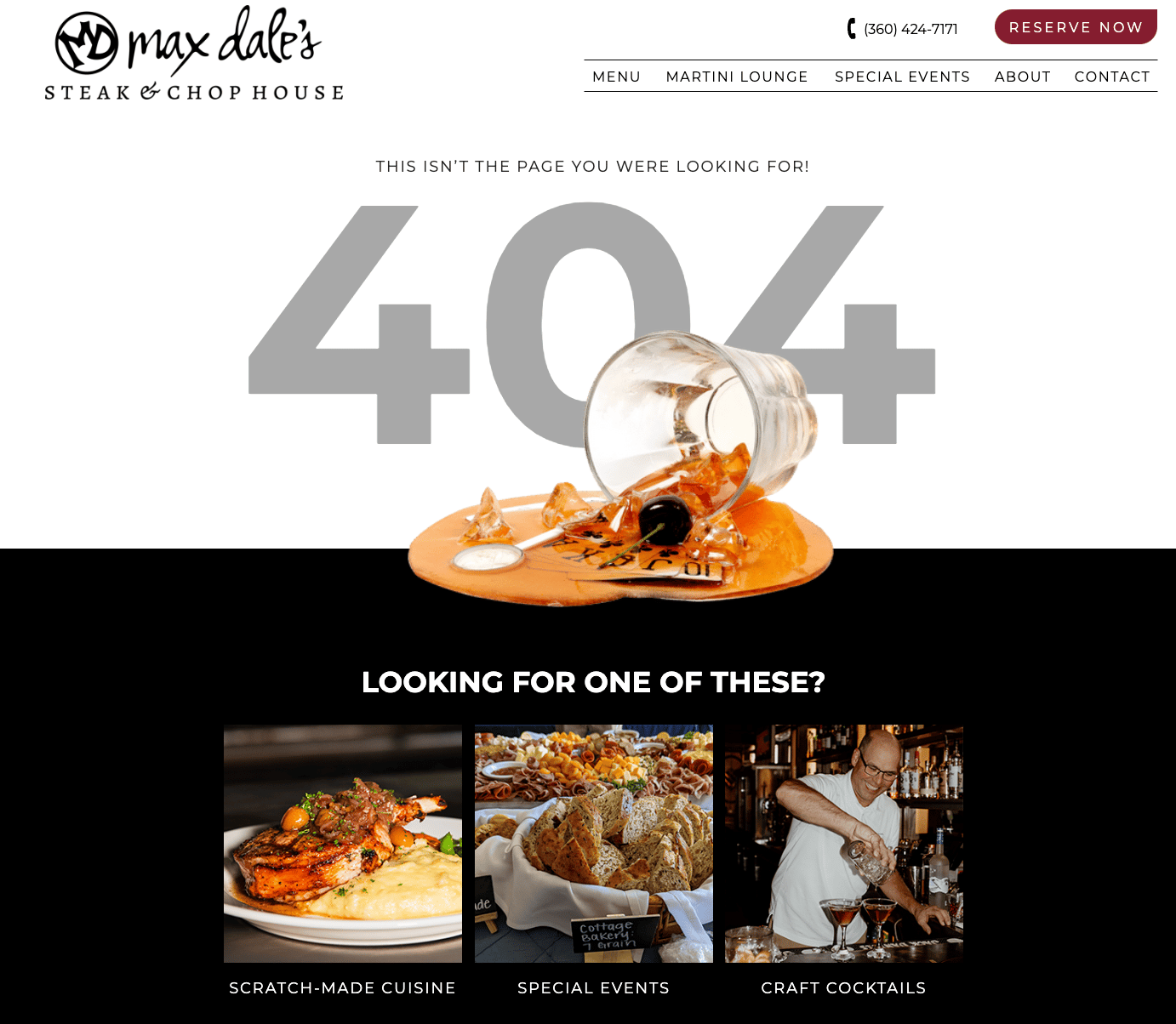 Max Dale's strategic 404 page