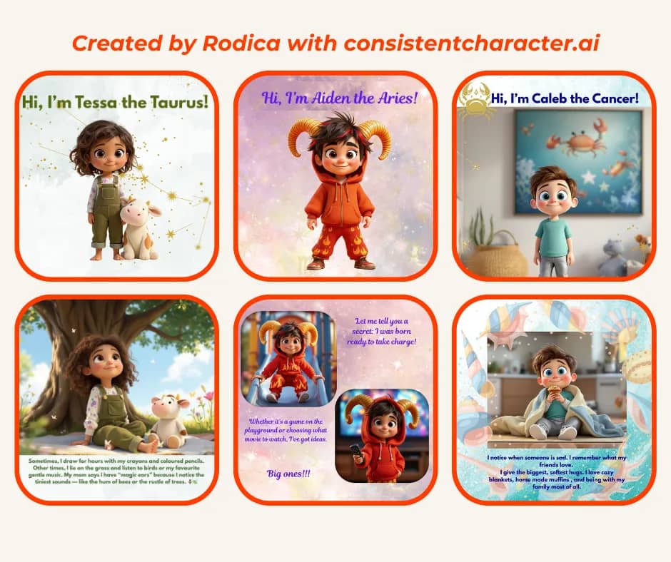 create cartoon characters using consistent character AI