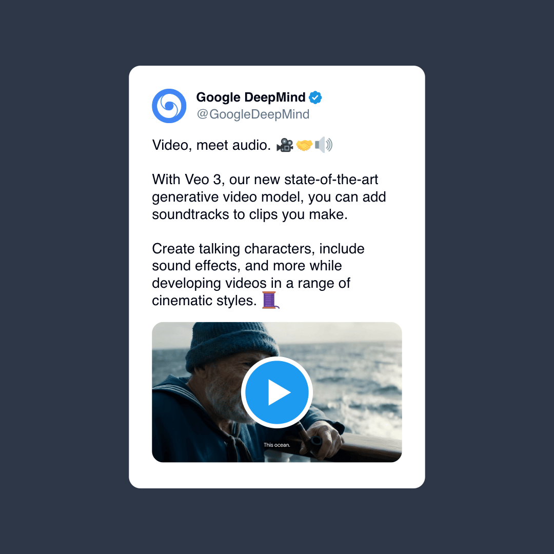 Google Veo tweet