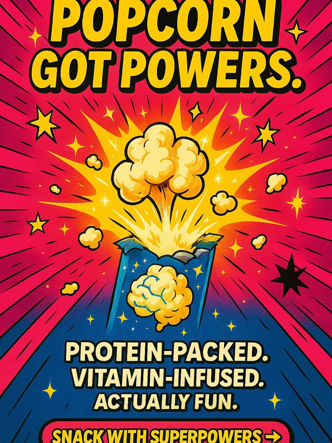 ad for popcorn using ChatGPT 4o Image gen