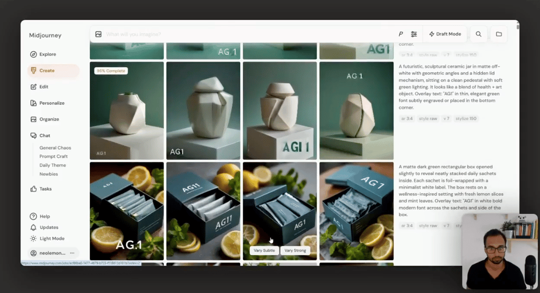midjourney visual ideas for moodboard