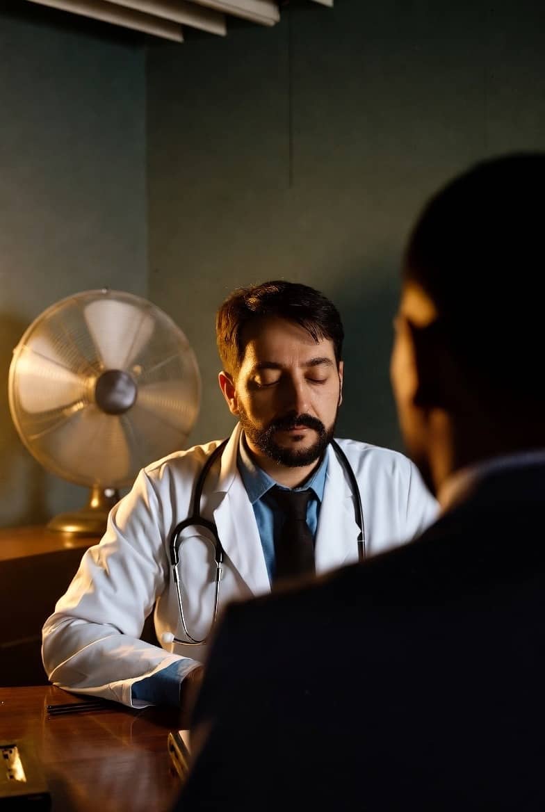 El medico que diagnosticó con los ojos cerrados