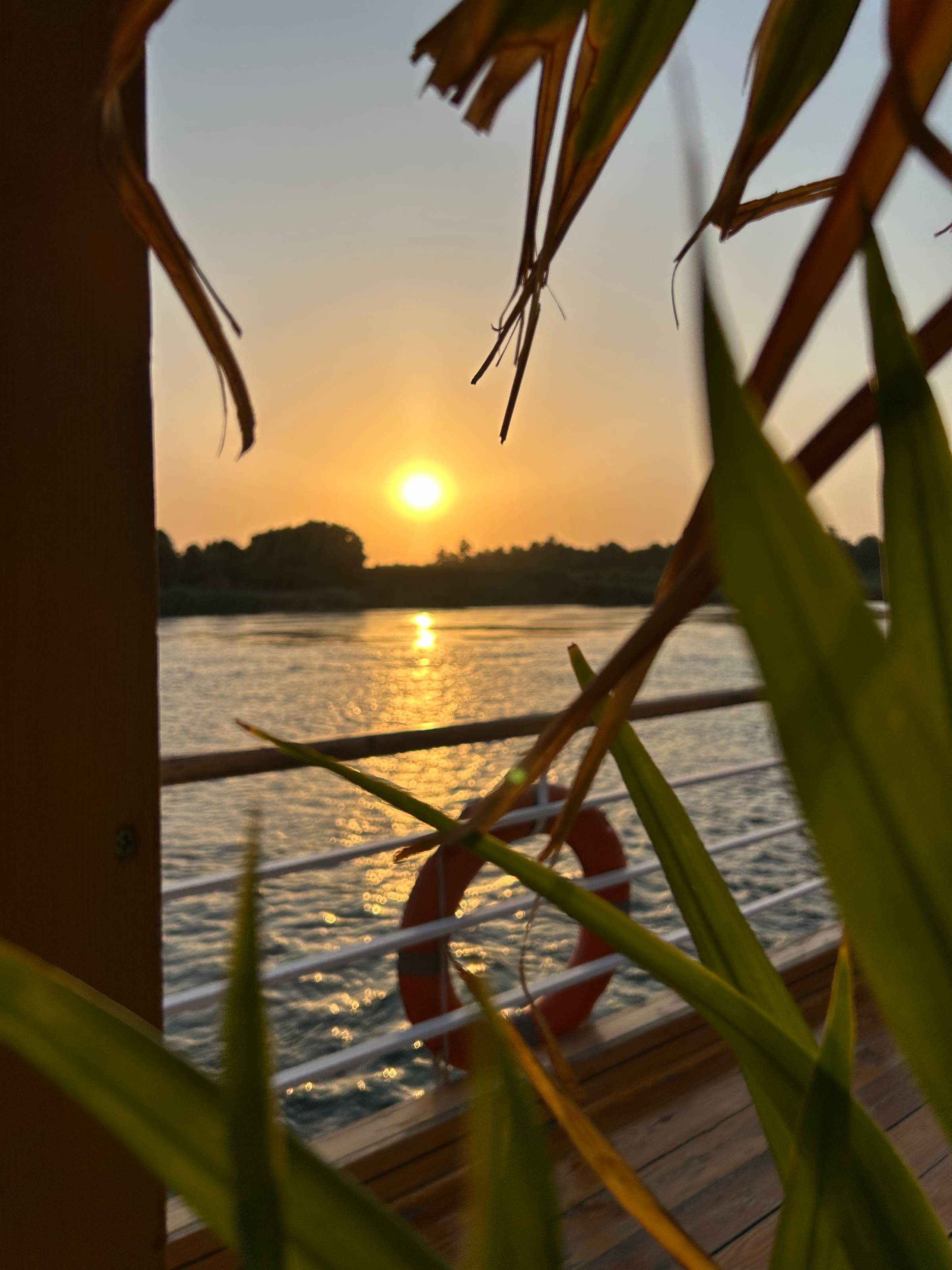 Sunset on the Nile from the dahabiya