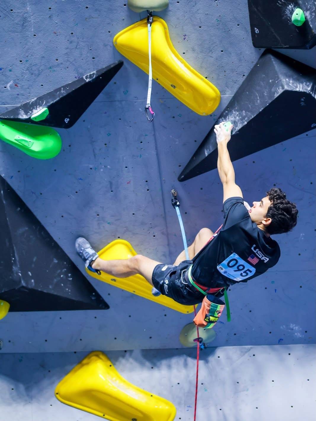 Nathan climbing in China
