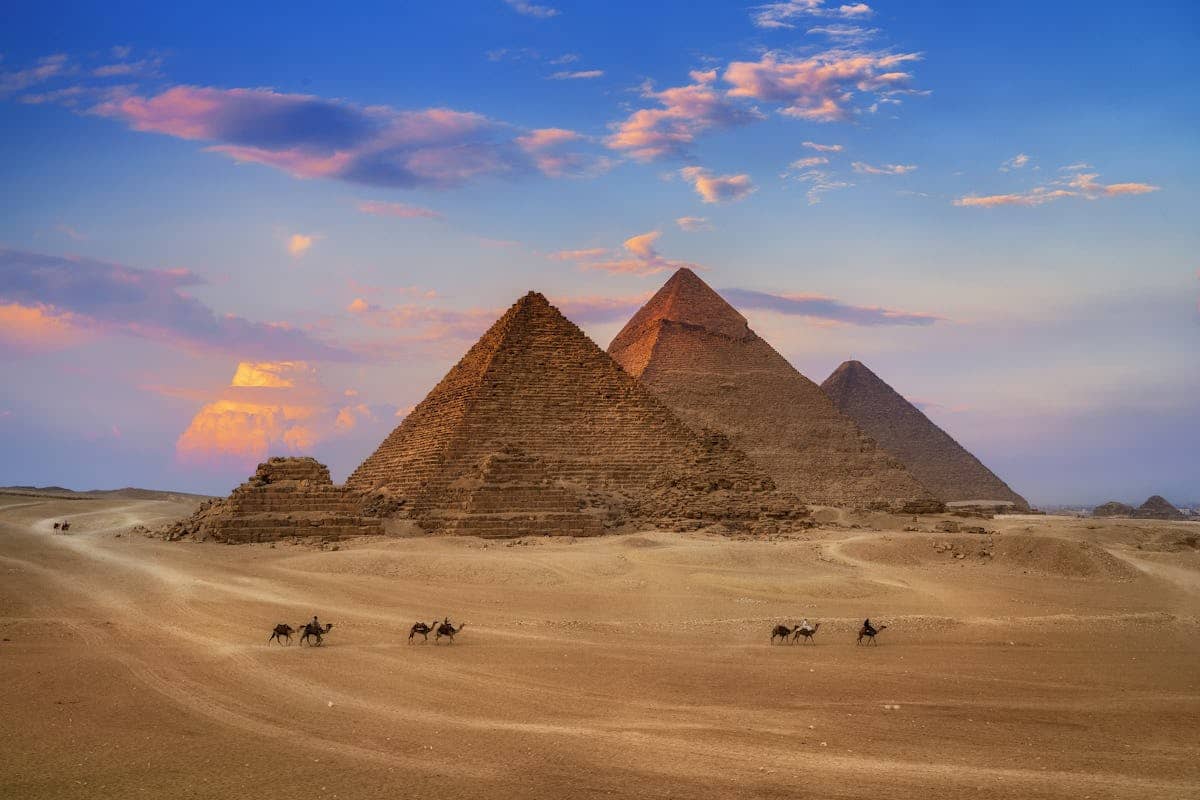 The pyramids at Giza