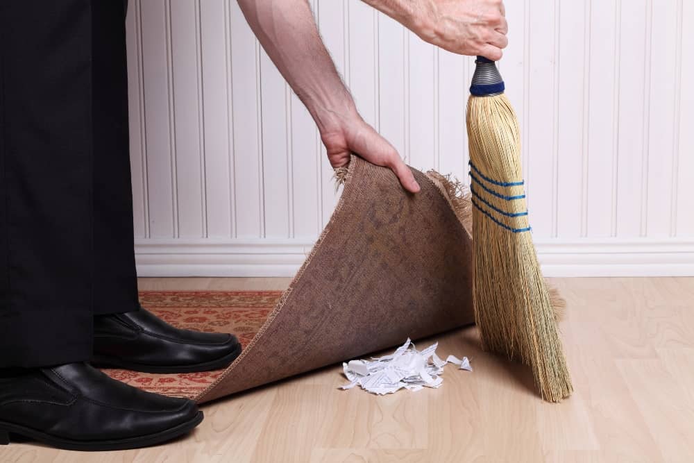 Don't sweep mistakes under the rug