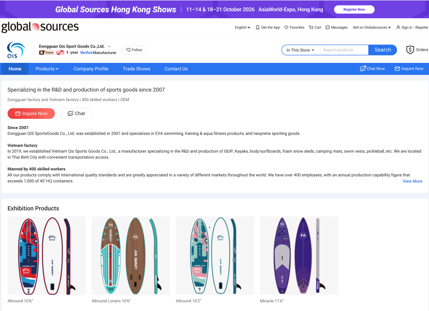 Paddle Board Factory in Vietnam