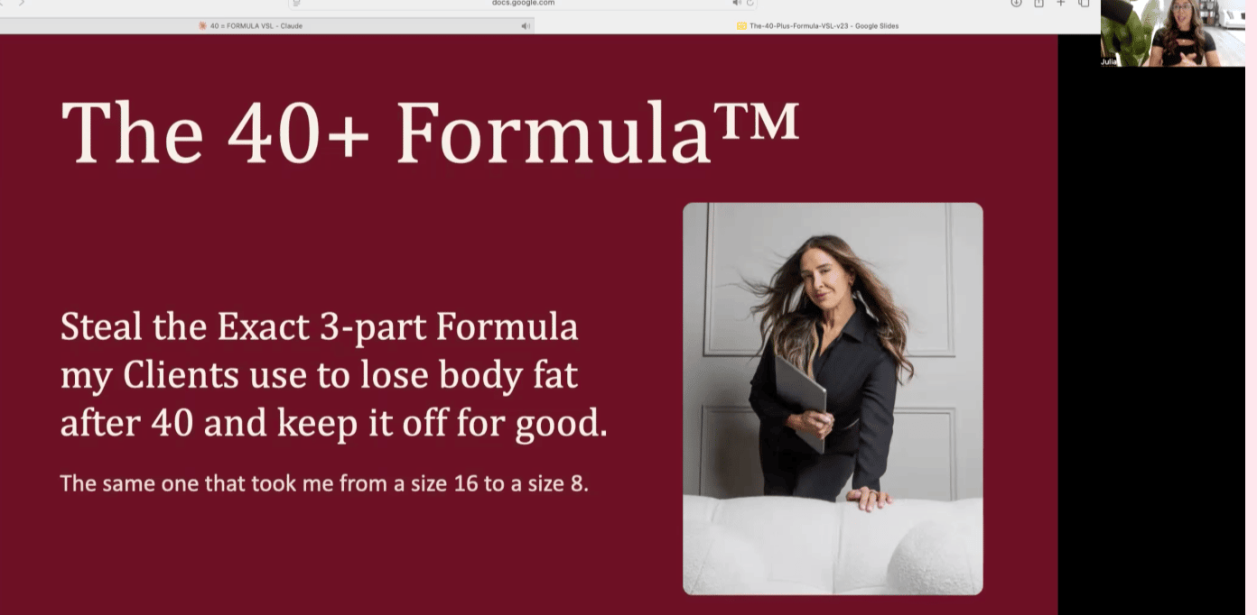 Watch The 40+ Formula free training