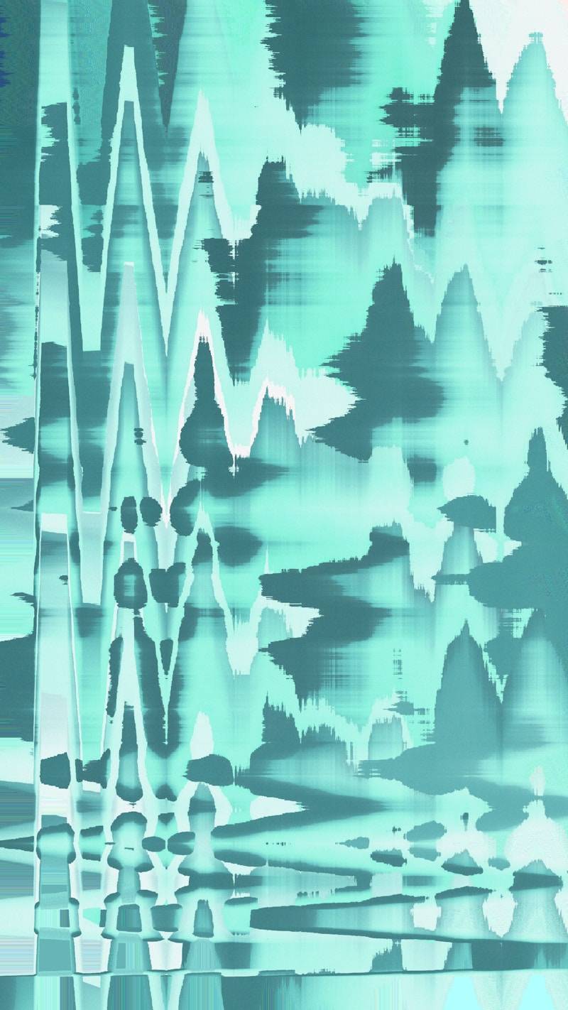 Abstract turquoise and teal wavy pattern