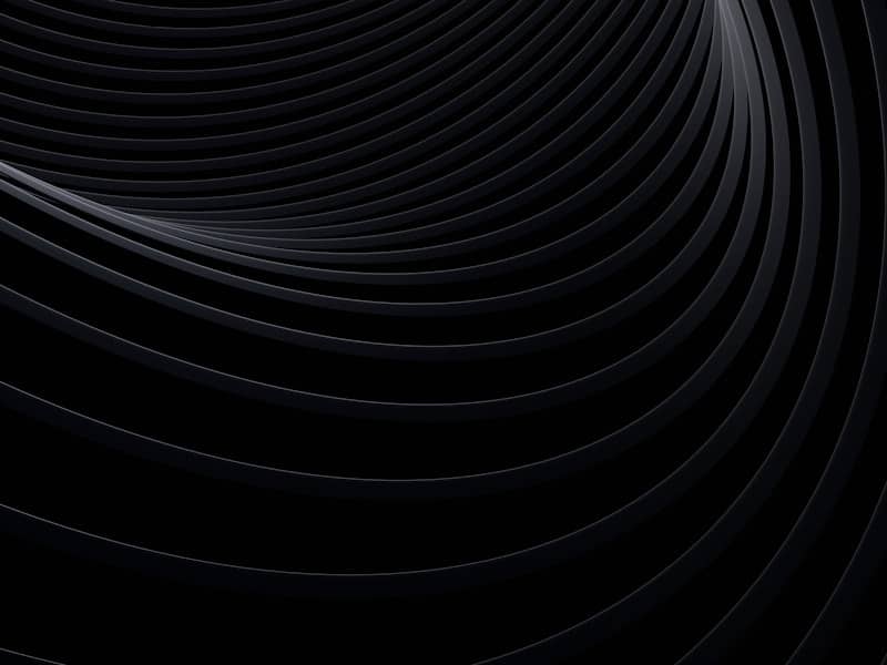 Dark, curved lines create a mesmerizing pattern.