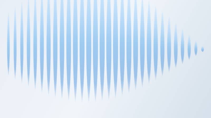 Abstract blue wavy lines on a white background