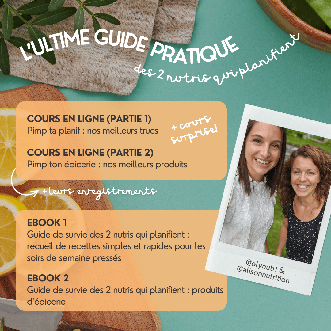 L'Ultime guide pratique des deux nutris qui planifient !