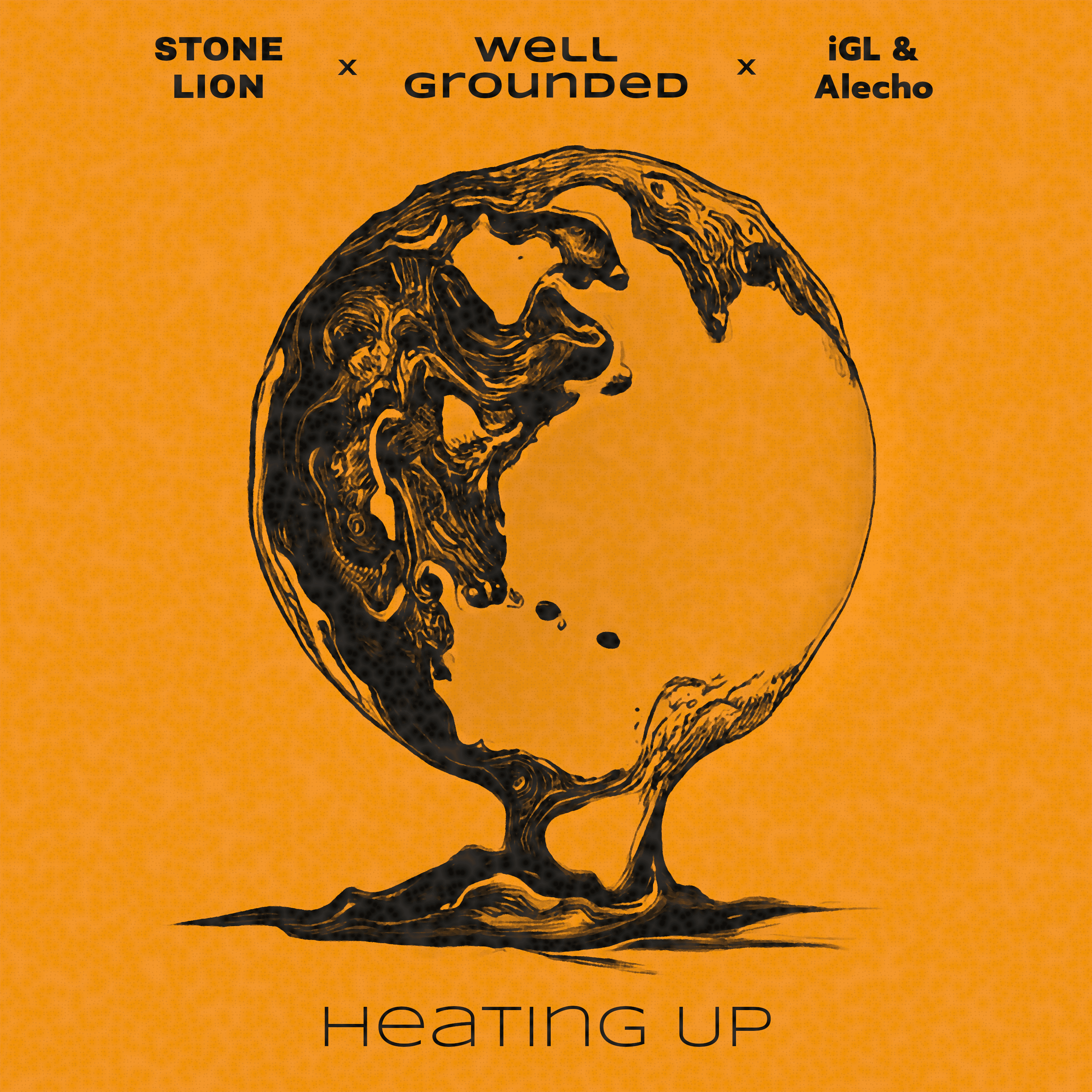 Cover art for 'Heating Up' EP by Stone Lion, Well Grounded, and iGL & Alecho