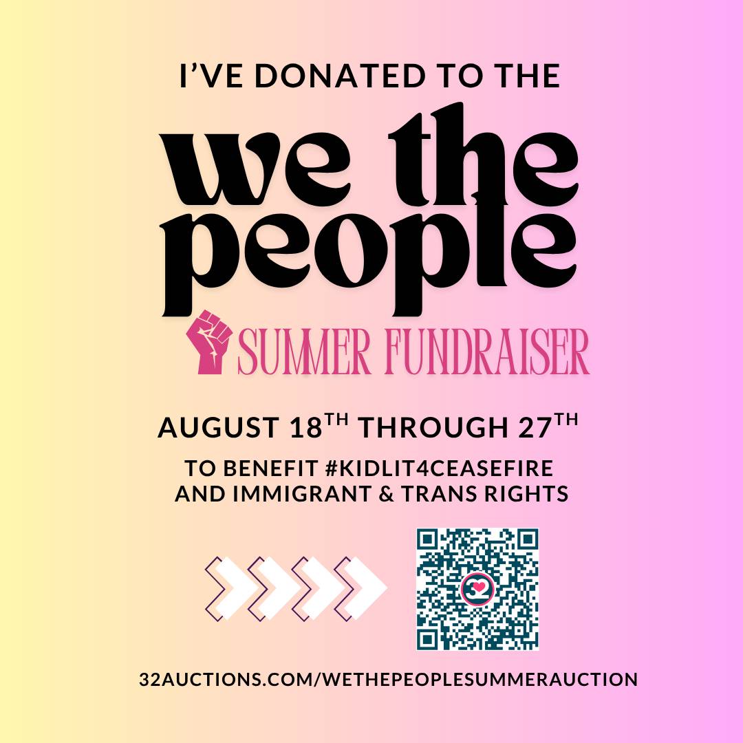 We the People summer fundraiser image, with a QR code