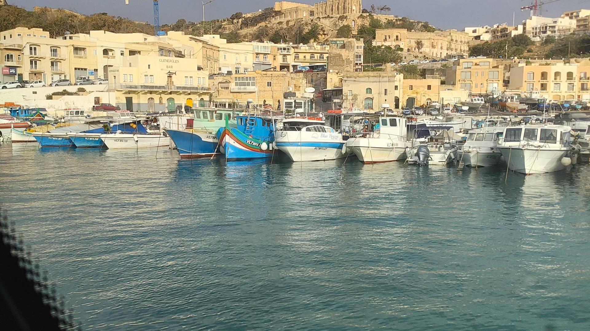 the harbour coming into Malta