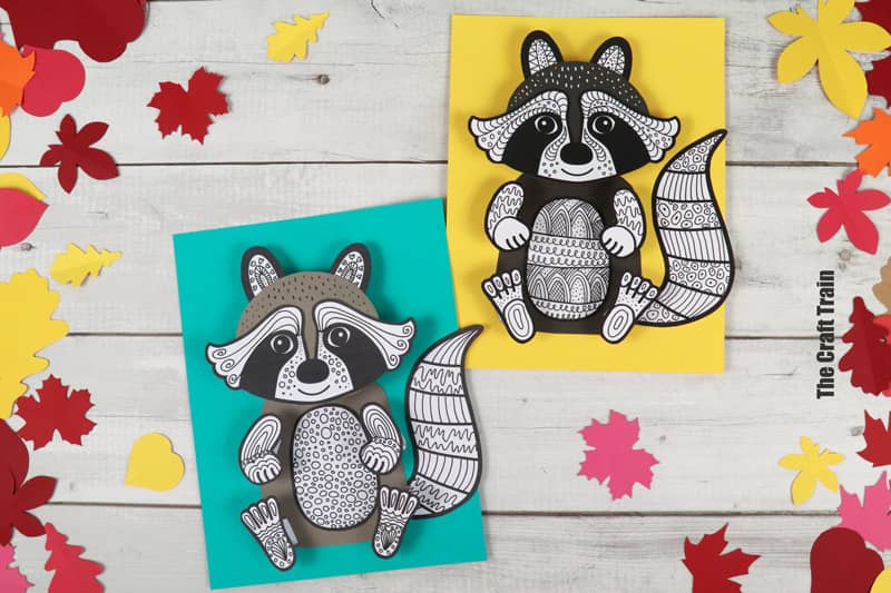 Pattern Art Raccoon craft