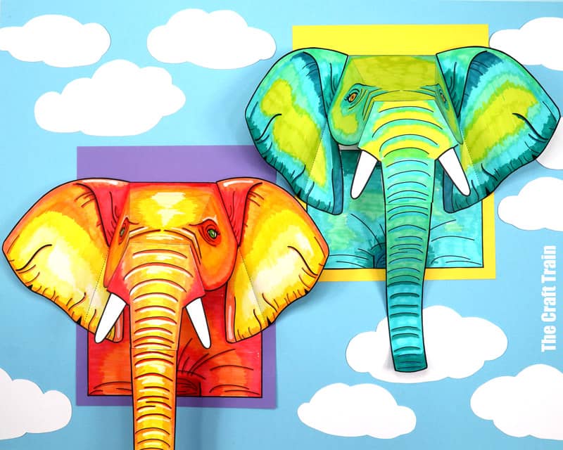 3D Elephant Portrait Craft