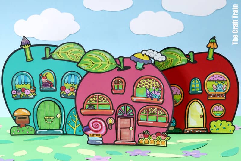 Apple paper houses