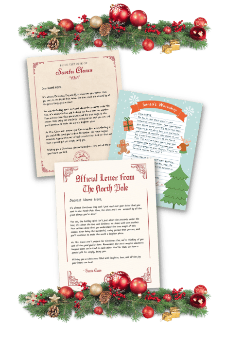 Letters FROM Santa (customizable)