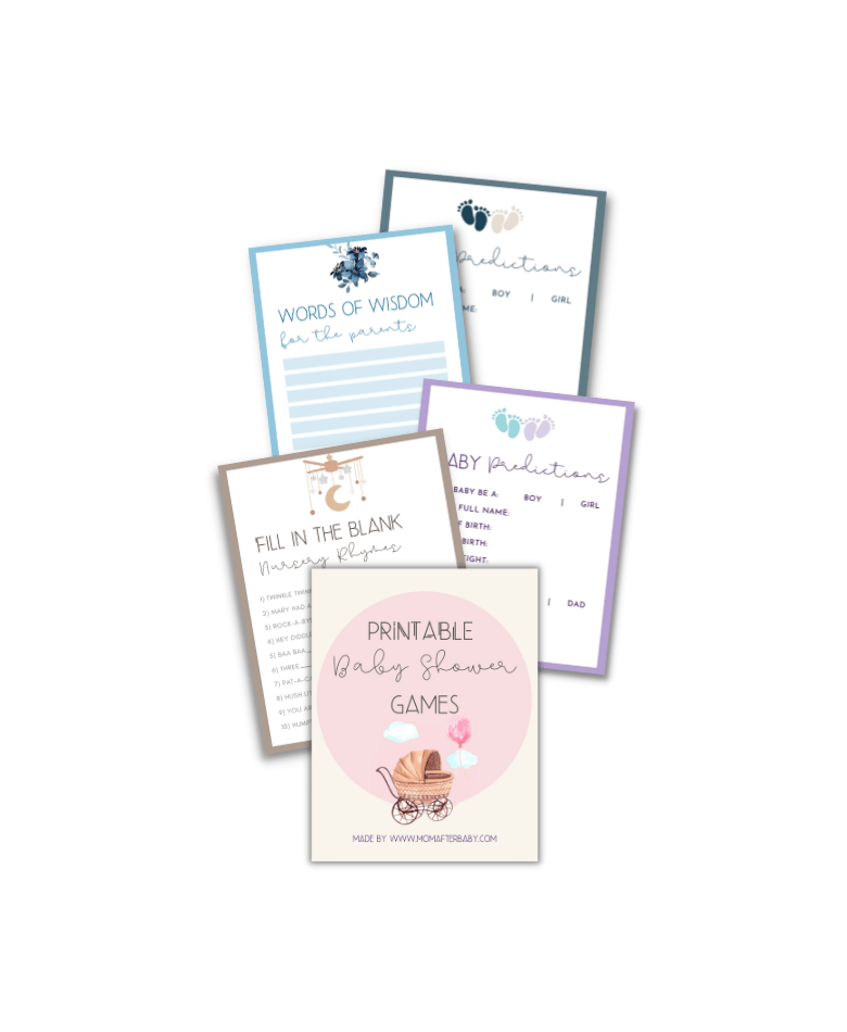 Printable Baby Shower Games (Mom After Baby)