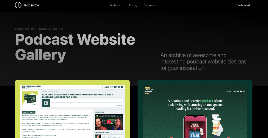 Podcast website inspiration